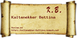 Kaltenekker Bettina névjegykártya