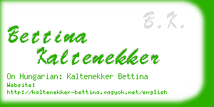 bettina kaltenekker business card